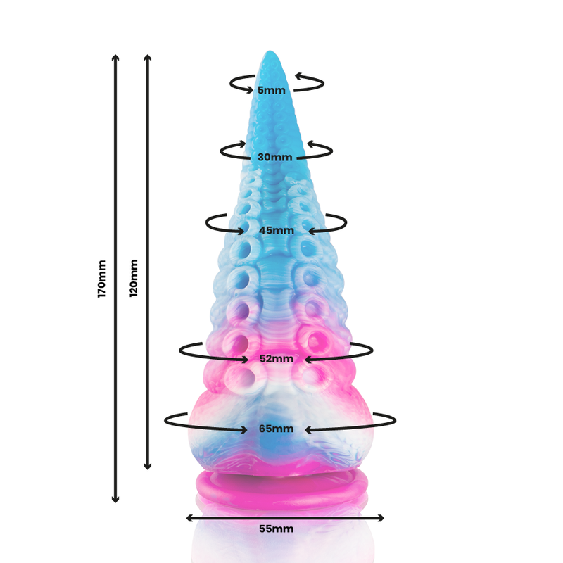 Epic Phorcys Blue Tentacle Dildo Tamaño Pequeño