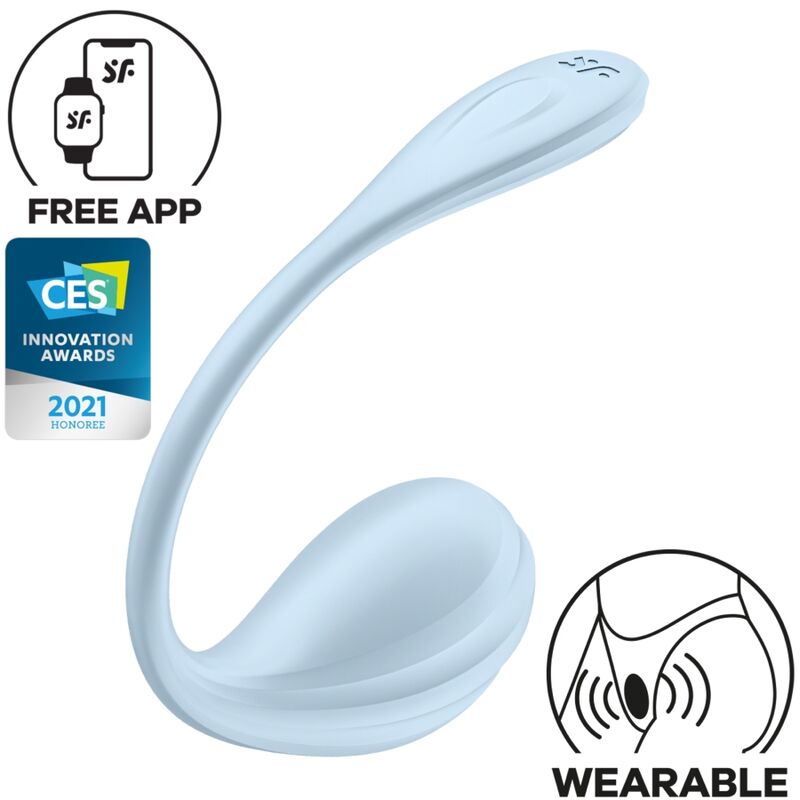 Satisfyer Smooth Petal G-Point Stimulator Sky Blue con App