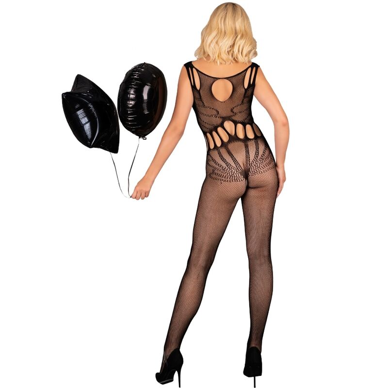 Livco Corsetti Amahil Bodystocking Crotchless Negro Talla Única