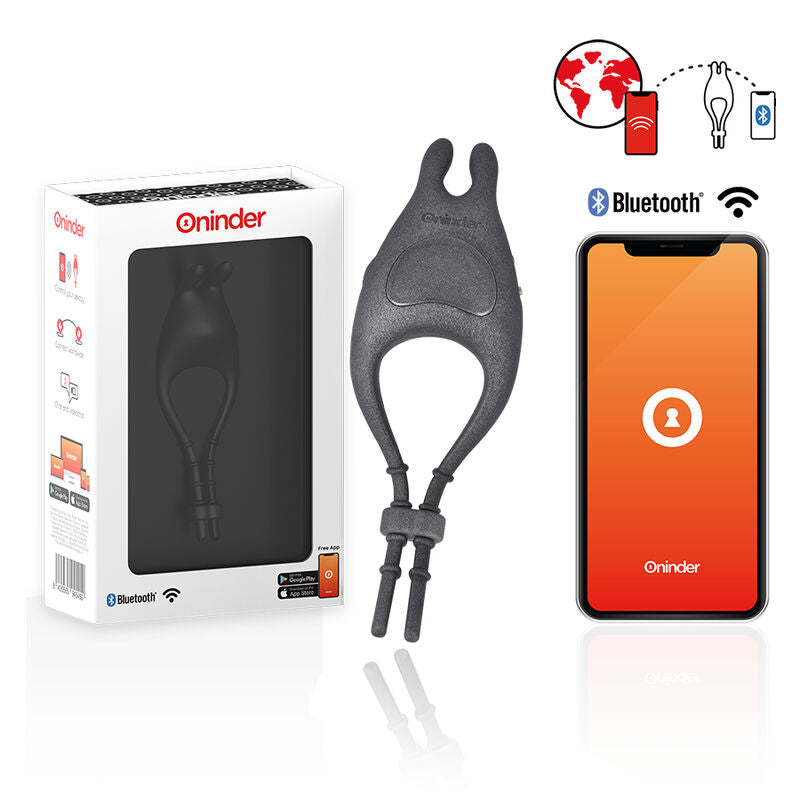 Anillo Vibrador Recargable Oninder Pampa con Estimulador de Clítoris y App
