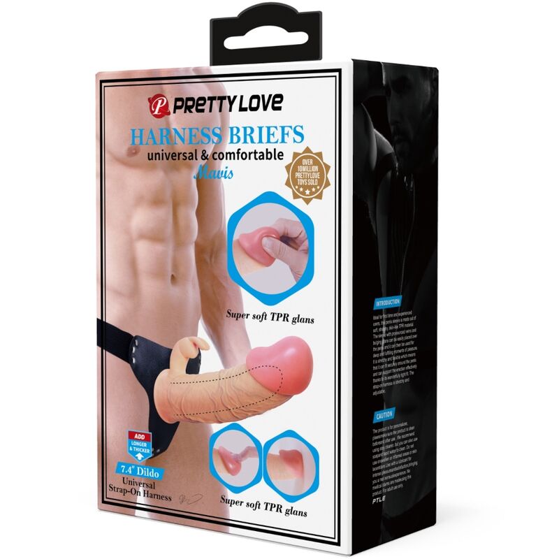 Pretty Love Mavis Harness - Braguita Universal con Dildo 19 cm