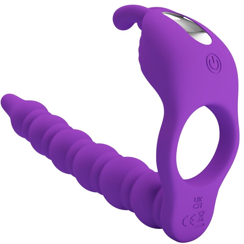 Pretty Love Blackney - Anillo Peneano con Vibrador Anal Lila