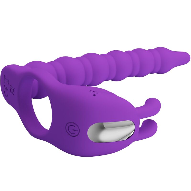 Pretty Love Blackney - Anillo Peneano con Vibrador Anal Lila