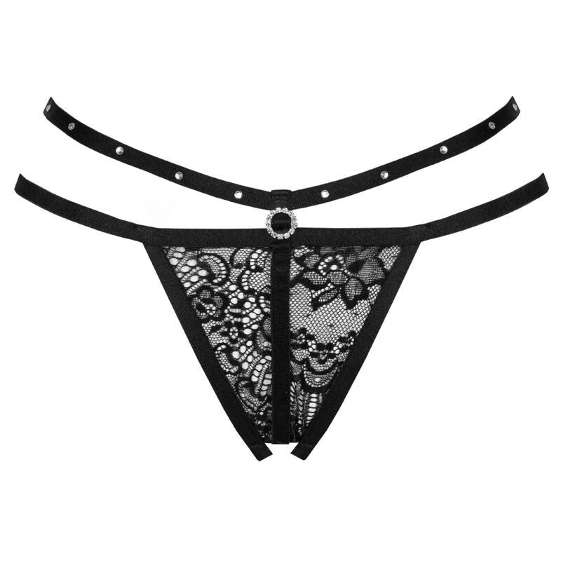 Livco Corsetti Fashion Nomade Thong Crotchless Black