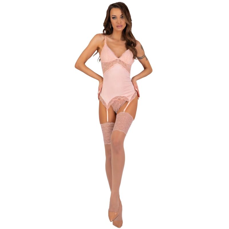Livco Corsetti Fashion Persinne Peach - Set Corsé + Braga + Medias