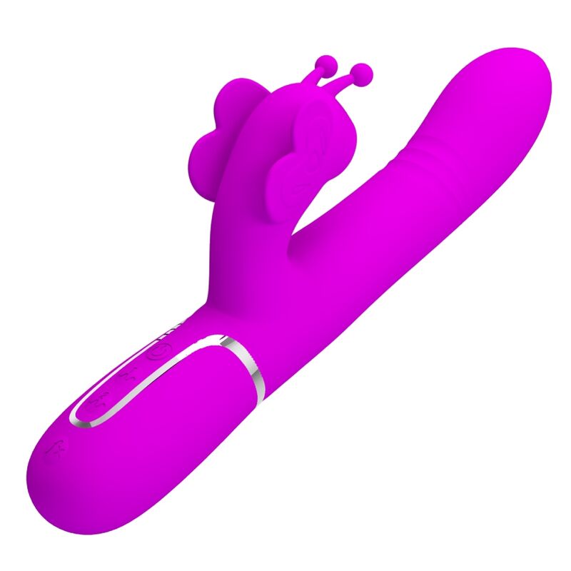 Pretty Love Multifunction Rabbit Vibrator 4 en 1 Butterfly Fuchsia