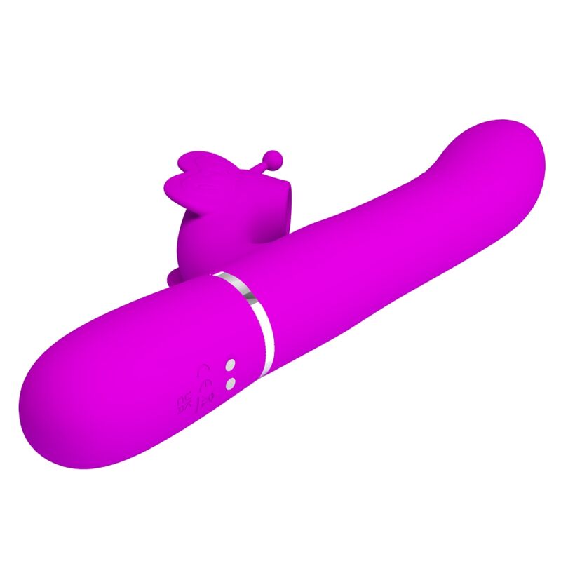 Pretty Love Multifunction Rabbit Vibrator 4 en 1 Butterfly Fuchsia