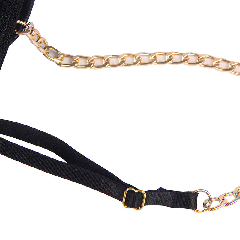 Bodysuit Black Chain Suspenders PowerMesh S/M - Subblime Bodies