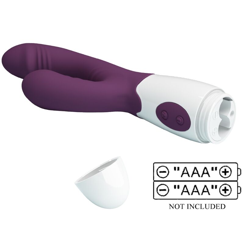 Pretty Love Andre Rabbit Vibrator & G-Point Stimulator Purple