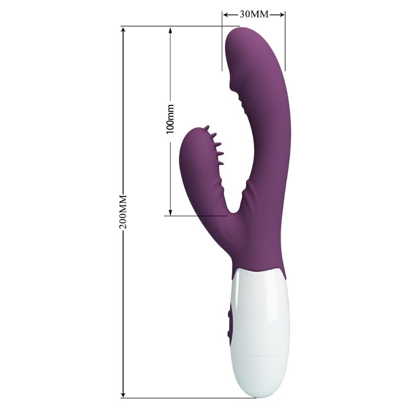 Pretty Love Andre Rabbit Vibrator & G-Point Stimulator Purple