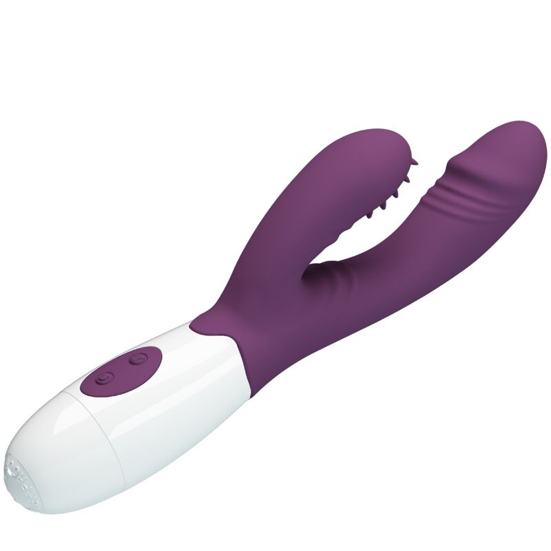 Pretty Love Andre Rabbit Vibrator & G-Point Stimulator Purple