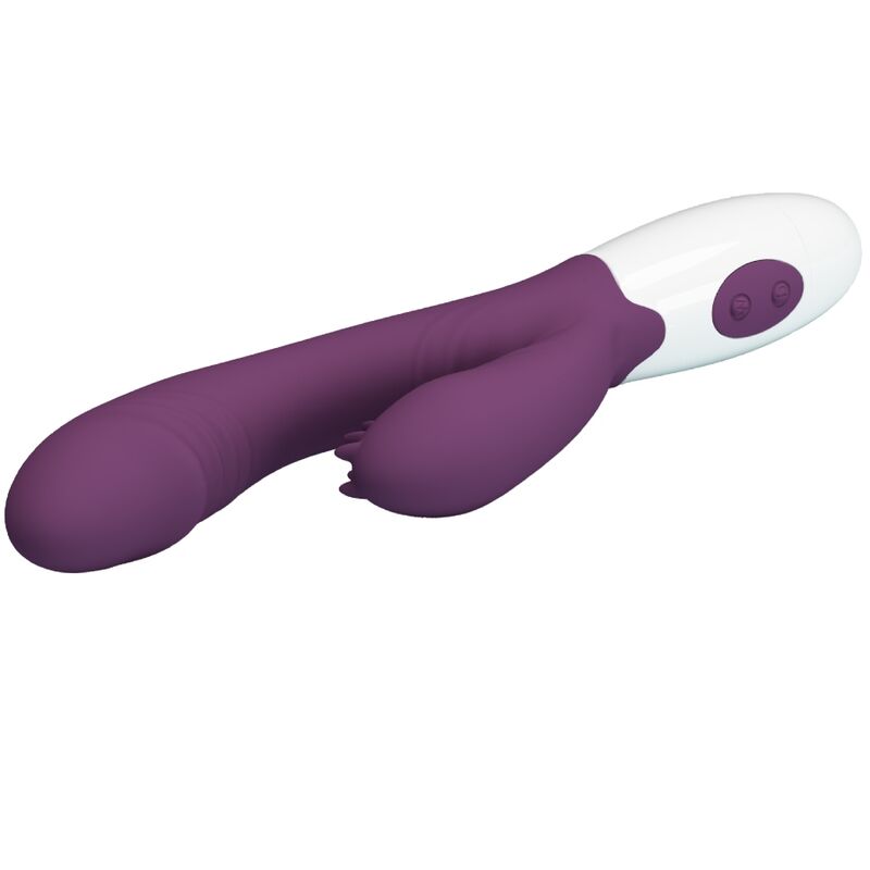 Pretty Love Andre Rabbit Vibrator & G-Point Stimulator Purple