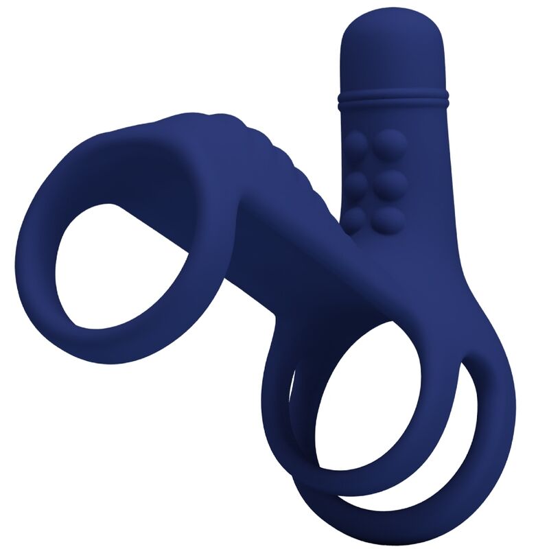 Pretty Love Elish Anillo Vibrador con Extensión Azul