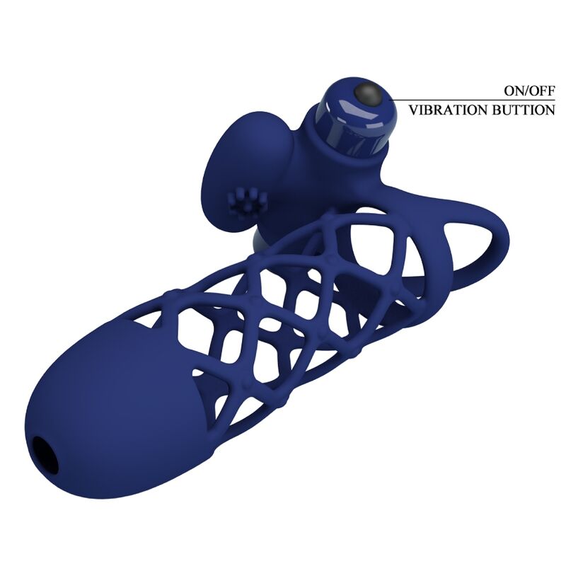 Pretty Love Giann Vibrator Ring - Anillo Vibrador de Silicona Azul