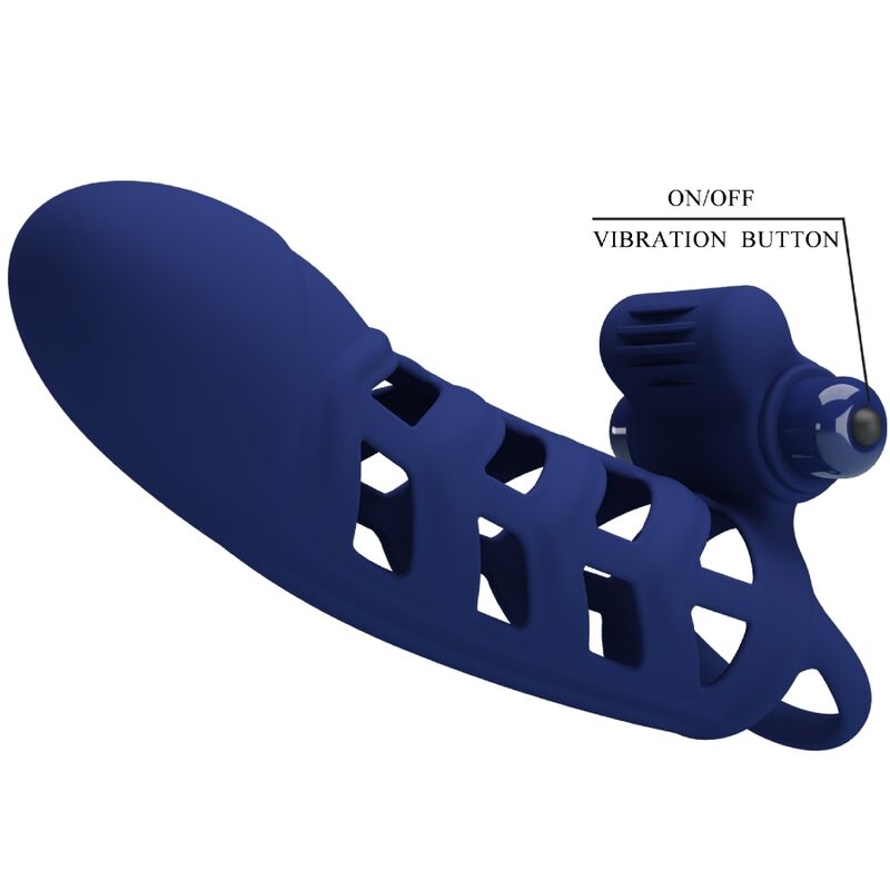 Pretty Love Altaf Vibrator Ring - Anillo Vibrador de Silicona Azul