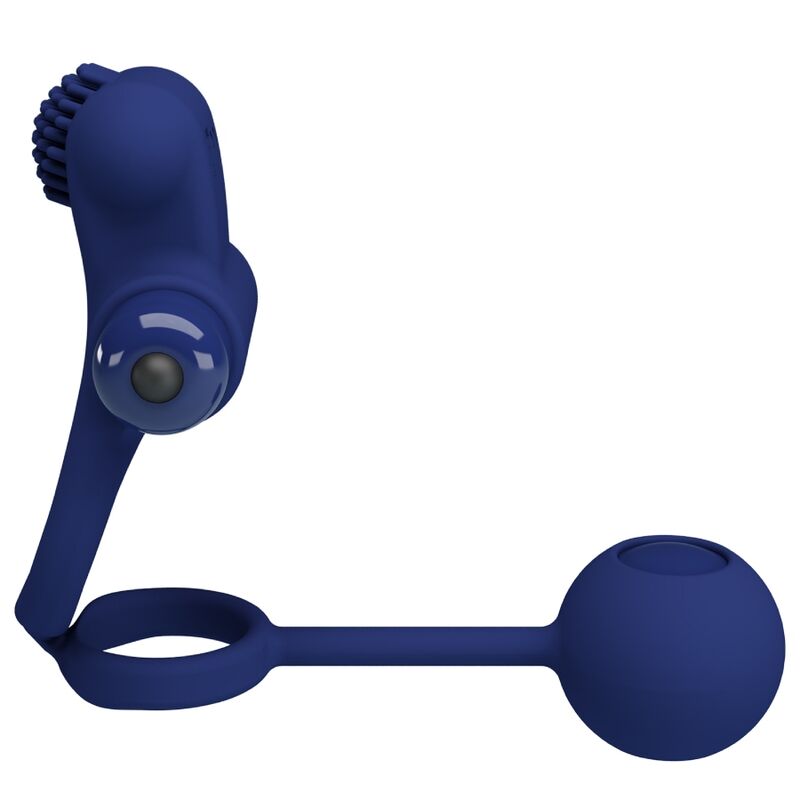 Pretty Love Remington Double Vibrating Ring with Plug Blue