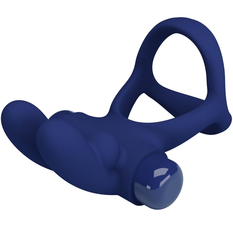 Pretty Love Francisco Double Vibrating Ring Rabbit Blue