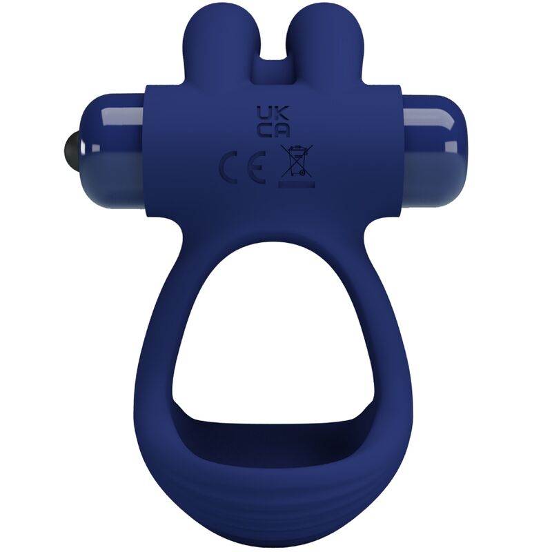 Pretty Love Francisco Double Vibrating Ring Rabbit Blue