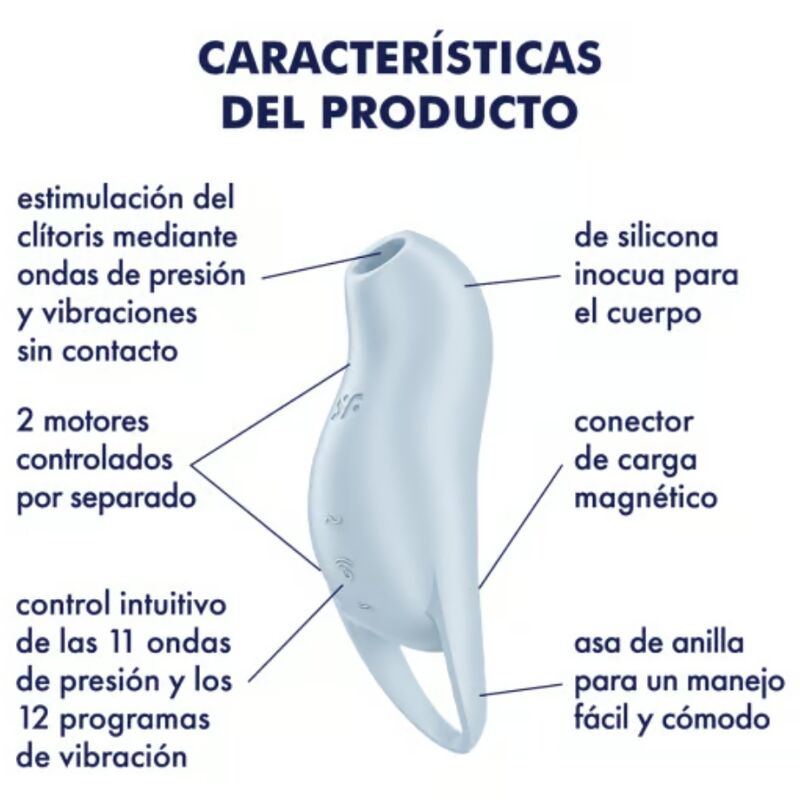 Satisfyer Pocket Pro 1 Estimulador de Clítoris Azul Claro