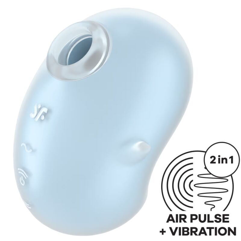 Satisfyer Cutie Ghost Lay-On Vibrator Azul Claro