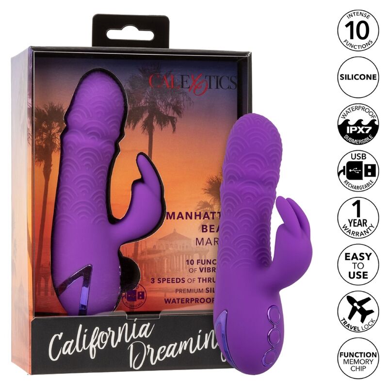 California Dreaming Manhattan Beach Marvel Vibrator Rabbit Purple