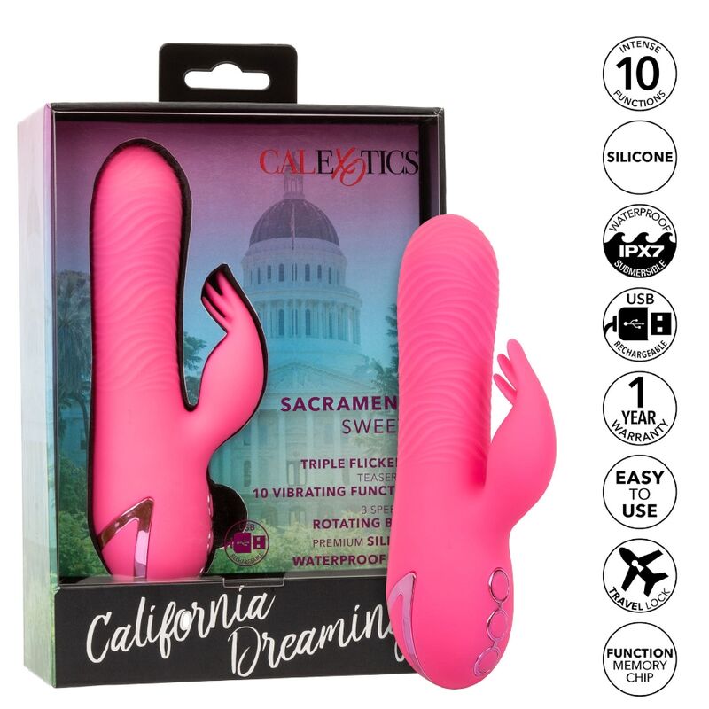 Sacramento Sweetie Vibrator Rabbit Pink - California Dreaming