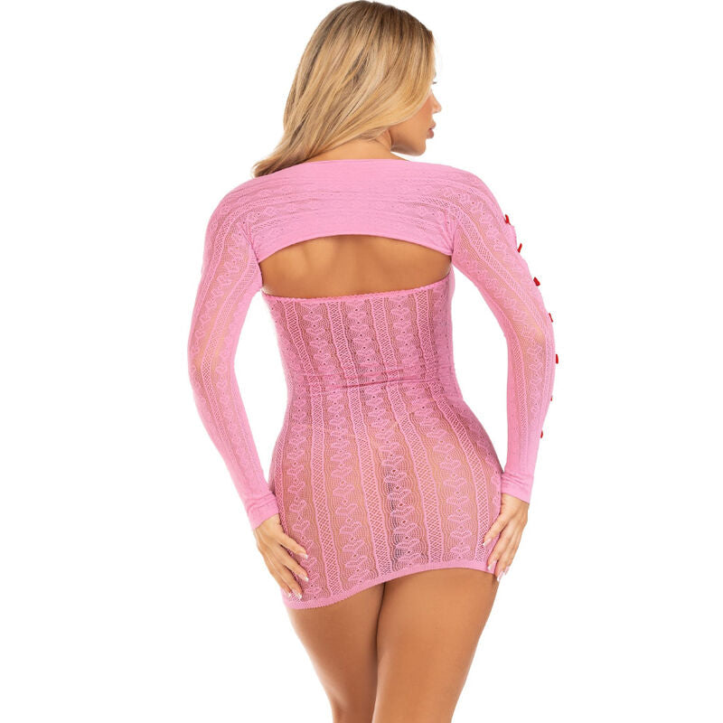 Leg Avenue Dress Heart & Bows Pink - Diseño Seductor One Size