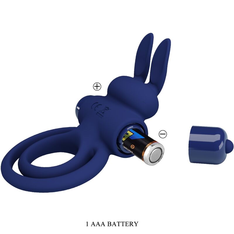 Pretty Love Darey Double Vibrating Ring Rabbit Blue