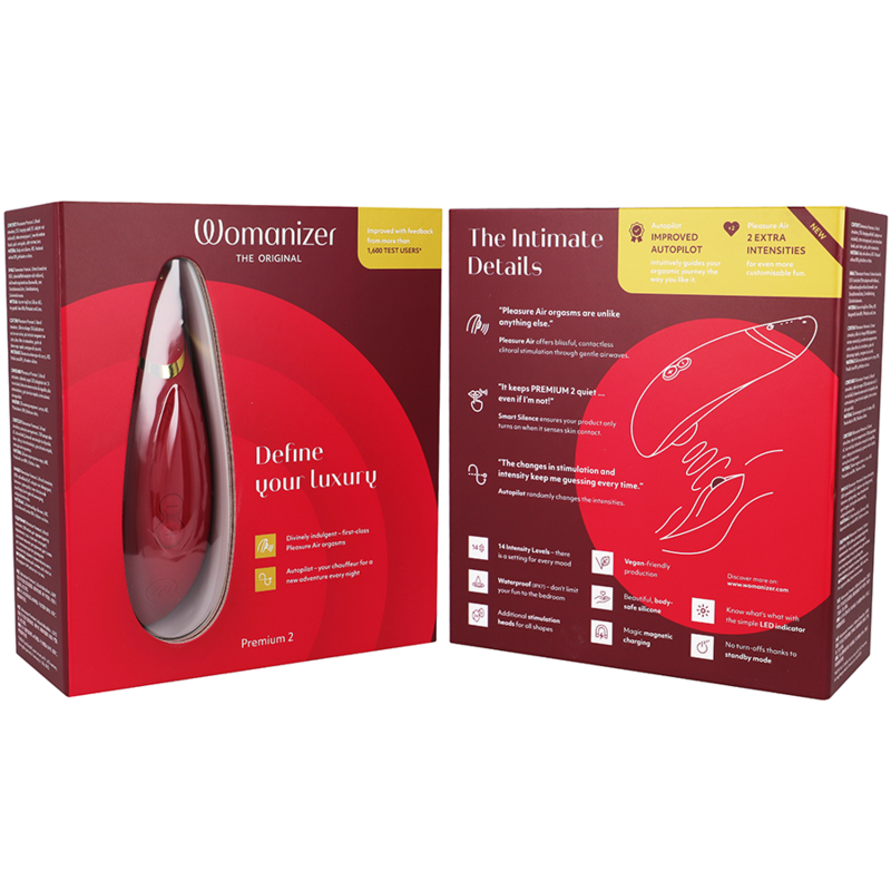 Womanizer Premium 2 Estimulador de Clítoris Burdeos