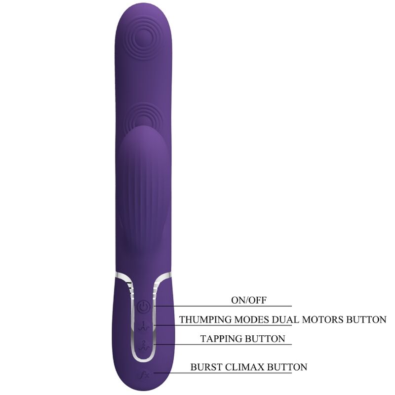 Pretty Love Perlita G-Spot Vibrator 3 en 1 Púrpura