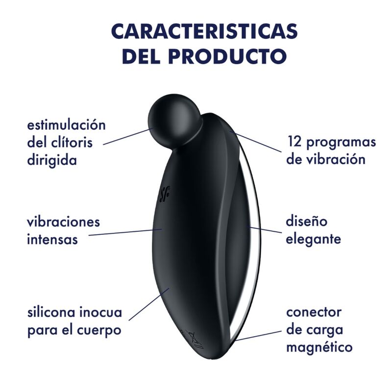 Satisfyer Spot On 2 Lay-On Vibrator Negro