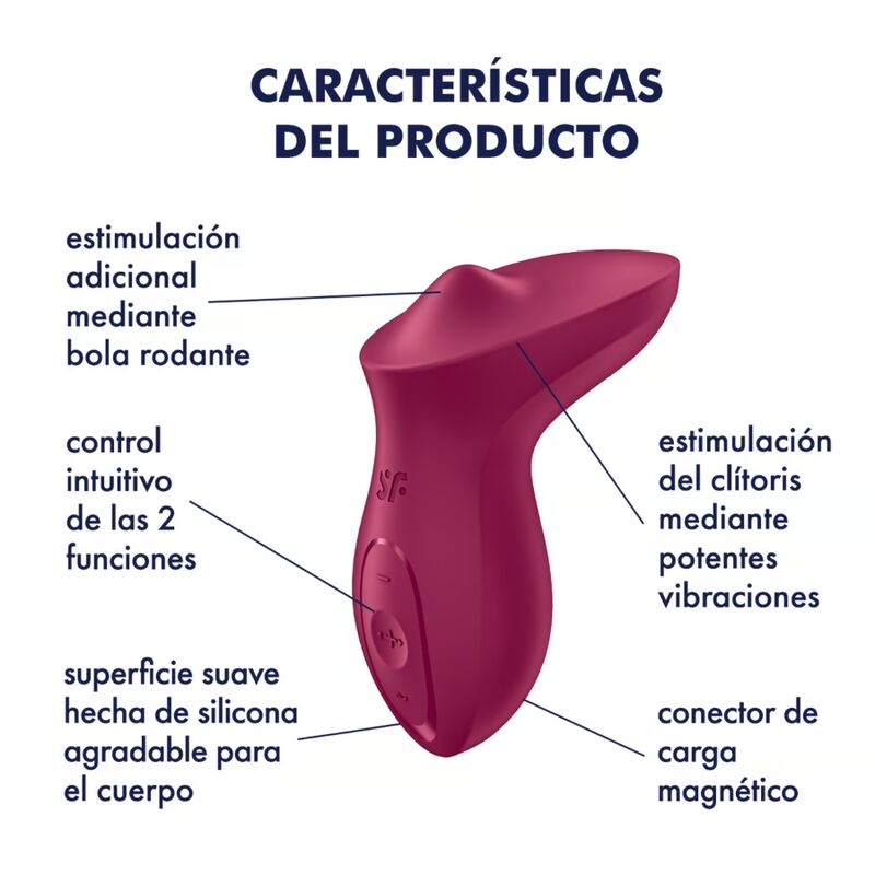 Satisfyer Exciterrr Lay-On Clitoris Vibrator Berry