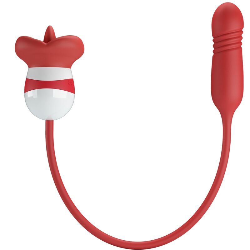 Pretty Love Ashlynn Red Mouth Masturbator - Vibrador USB Recargable