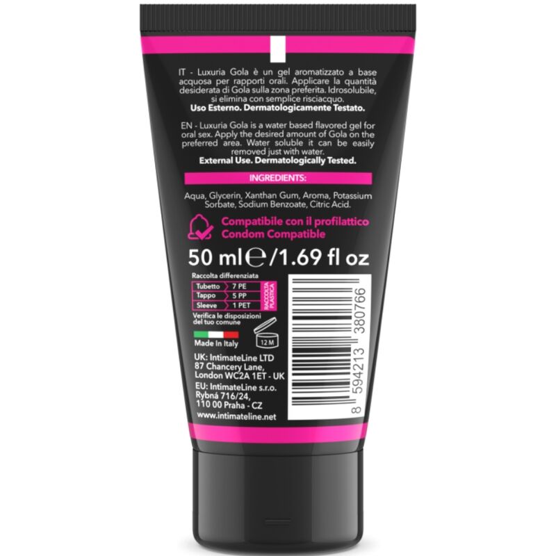 Intimateline Luxuria Gel Oral Sabor Cereza 50 ml