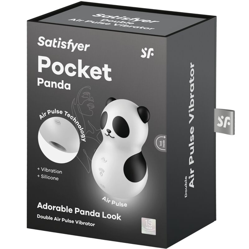 Satisfyer Pocket Panda - Estimulador de Ondas de Presión y Vibrador