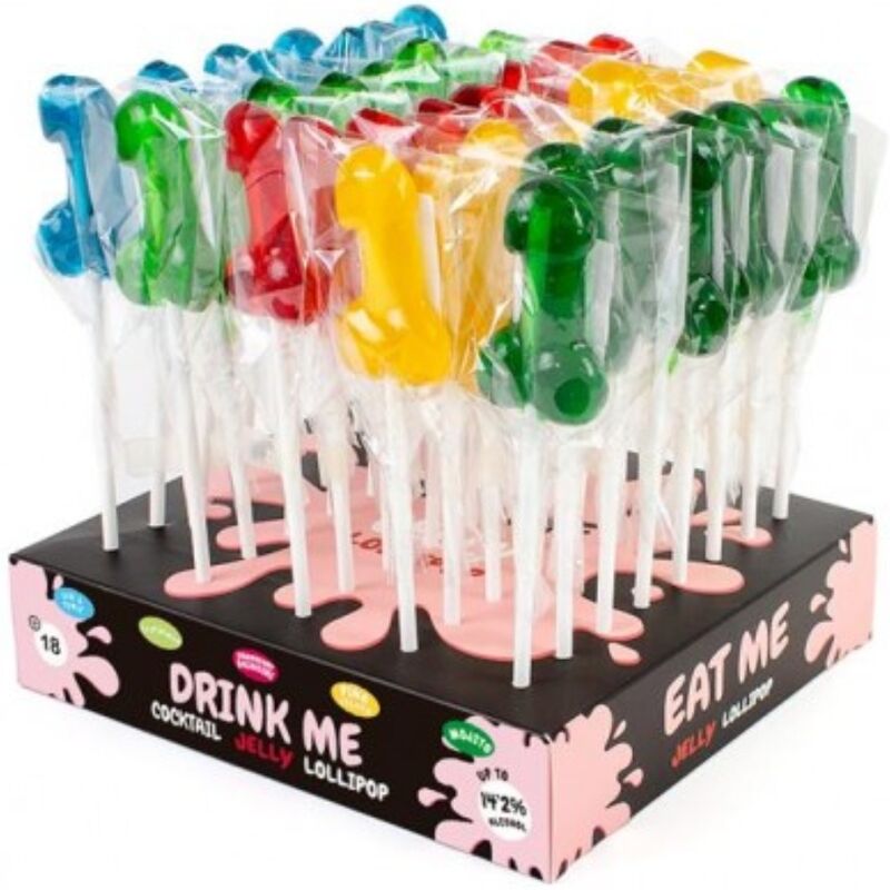 Secretplay Display Assortment Penis Lollipops with Alcohol 40 Unidades