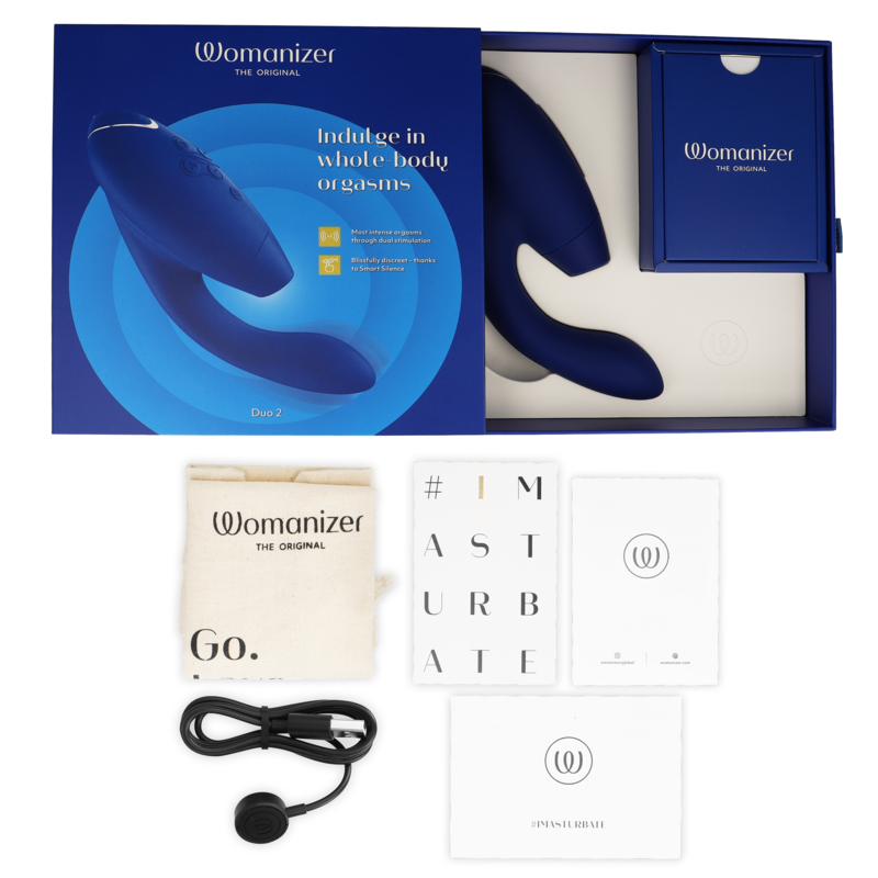 Womanizer DUO 2 Stimulator Blue - Estimulador Dual con Tecnología Pleasure Air™