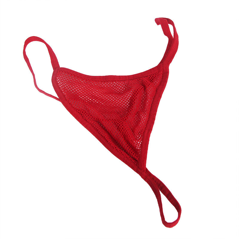 Subblime Fishnet Bodystocking con Guantes y Diamantes Rojo Talla Única