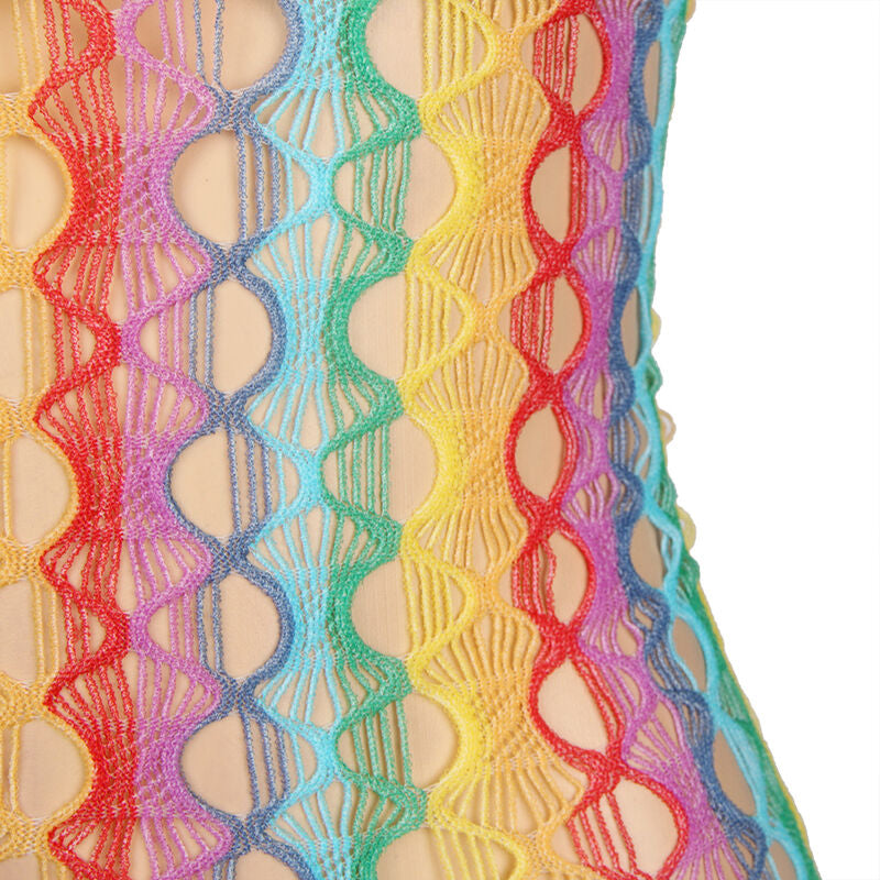 Vestido Fishnet Rainbow Hombros Descubiertos Subblime One Size