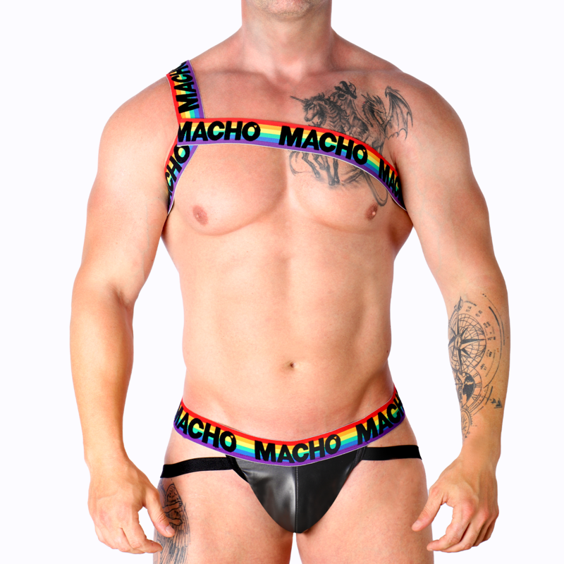 Macho Roman Harness Pride S/M - Arnés de Moda