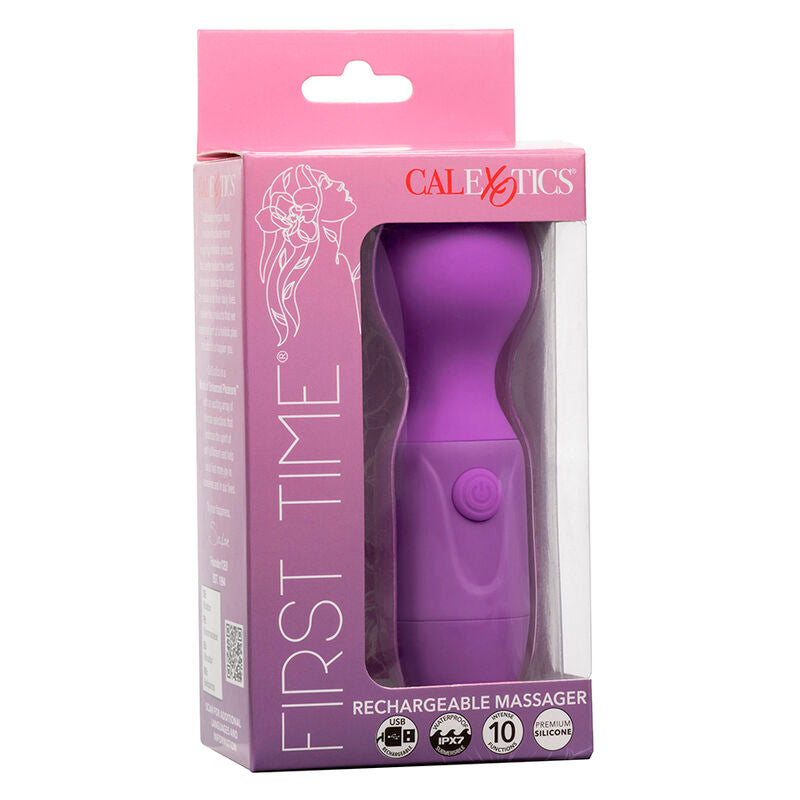 CalExotics First Time Rechargeable Massager 10 Vibraciones Púrpura
