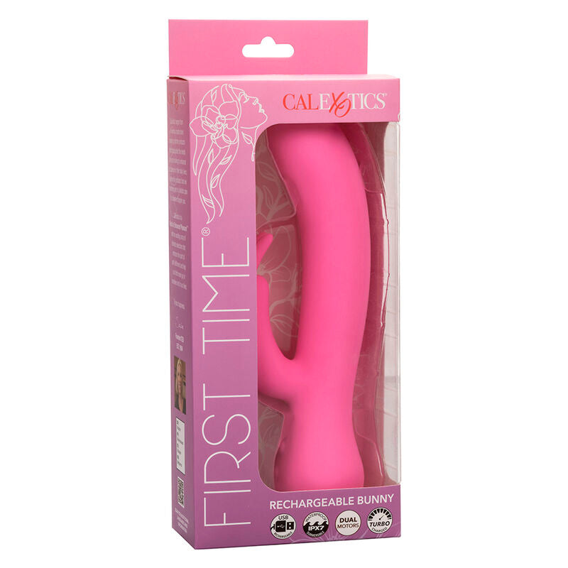 CalExotics First Time Vibrator Rabbit Recargable Rosa