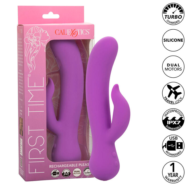 CalExotics First Time Vibrator Pleaser Recargable Púrpura