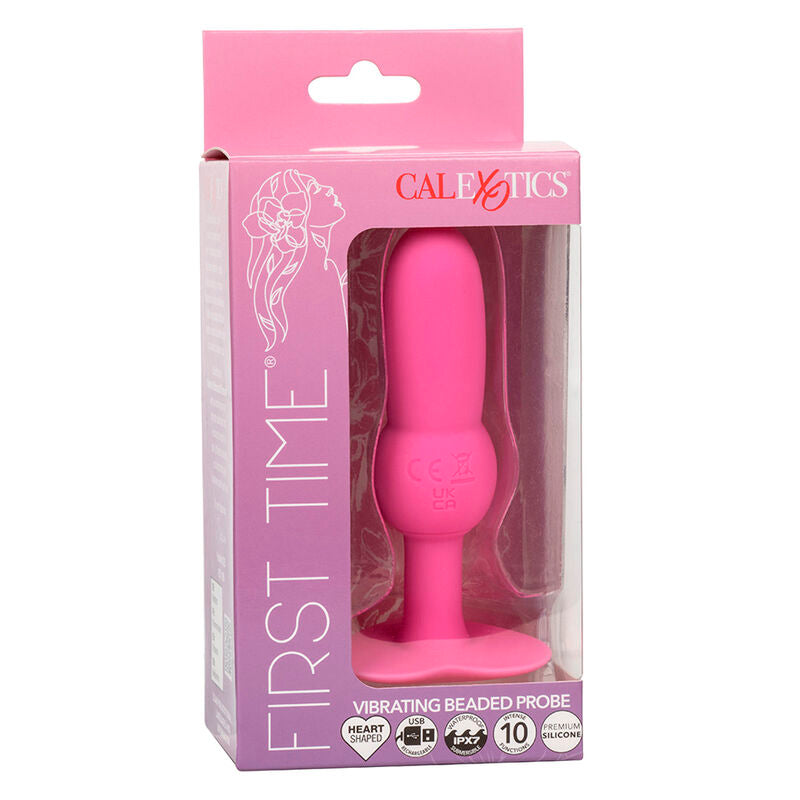CalExotics First Time Anal Plug Beaded Probe - 10 Vibraciones