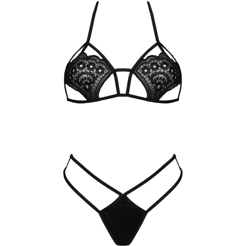 Conjunto Jimena LC 20216 - Sujetador y Tanga Livco Corsetti Fashion Negro
