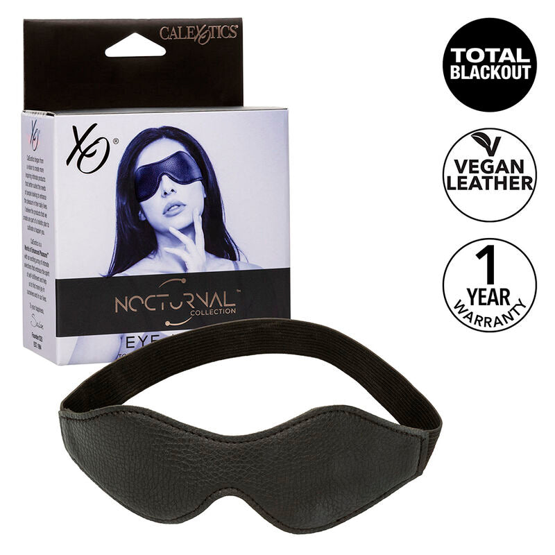 Nocturnal Eye Mask PVC Leather - Antifaz Ajustable para Sensaciones Intensas