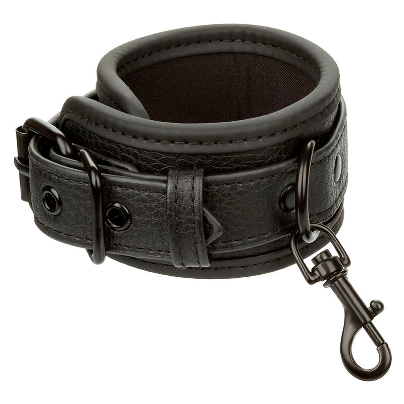CalExotics Nocturnal Leather Wrist Cuffs - Ajustables en Negro