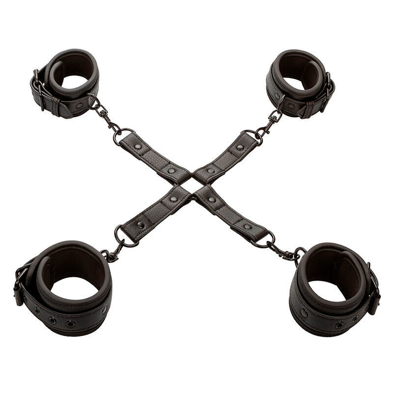 CalExotics Nocturnal Hog Tie Connector - Set Bondage Cuero Ajustable