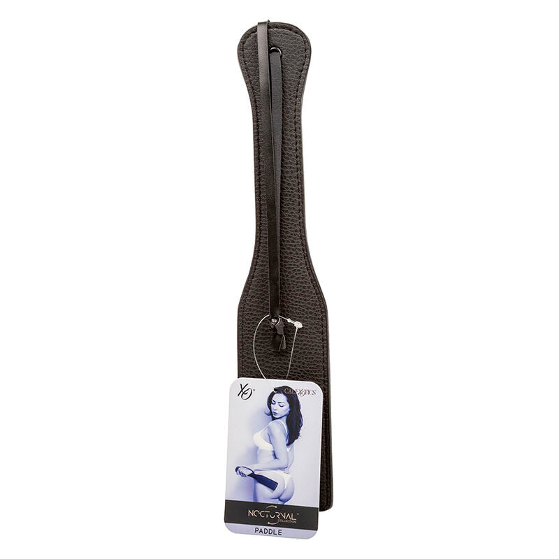 CalExotics Nocturnal Paddle - Paleta de Cuero Negro para BDSM