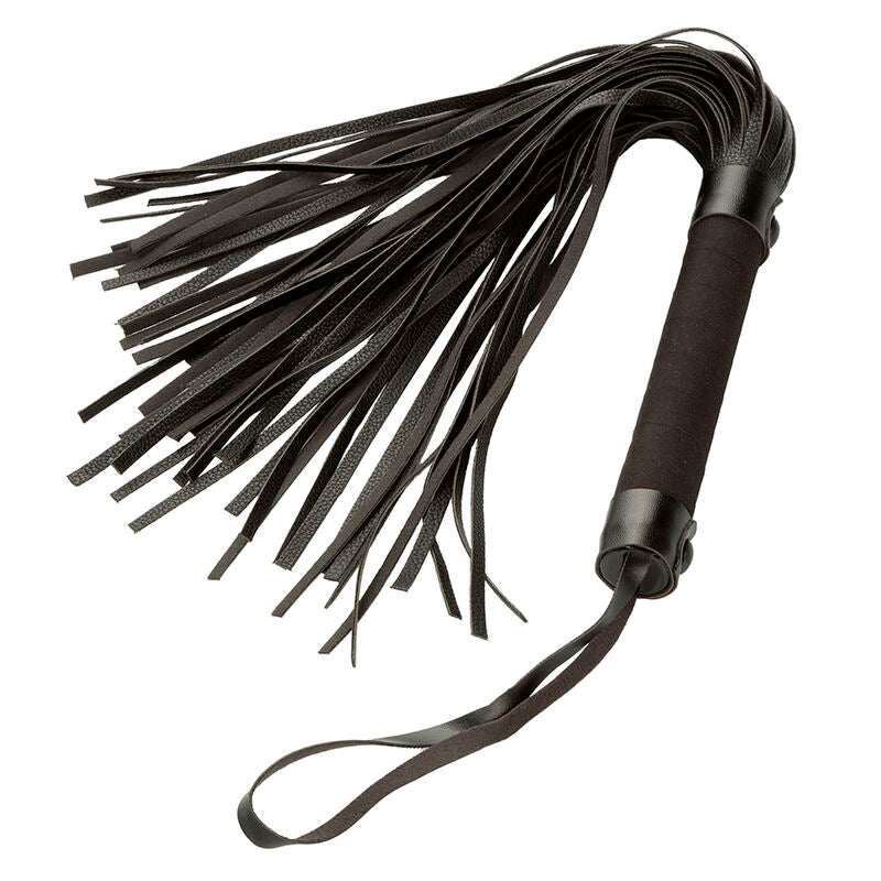 CalExotics Nocturnal Flogger - Azotador de Cuero Negro